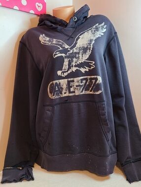 VTG American Eagle Men's Super Distressed Pullover Hoodie Size XL